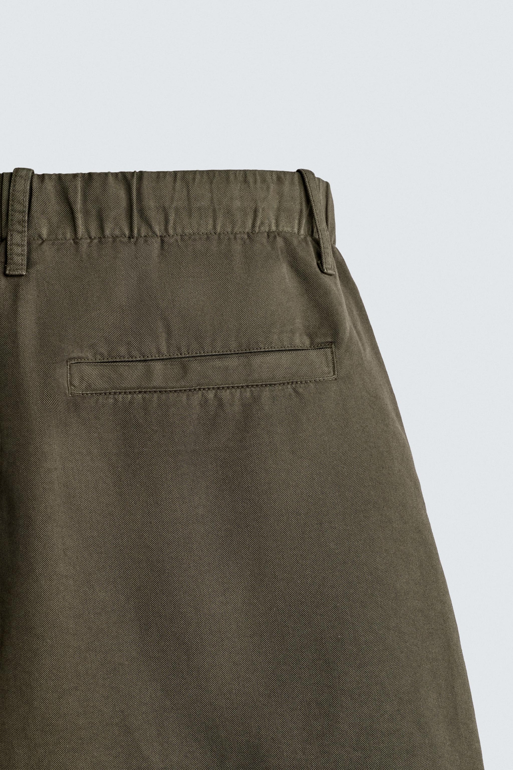 COTTON-LYOCELL REGULAR FIT SHORTS